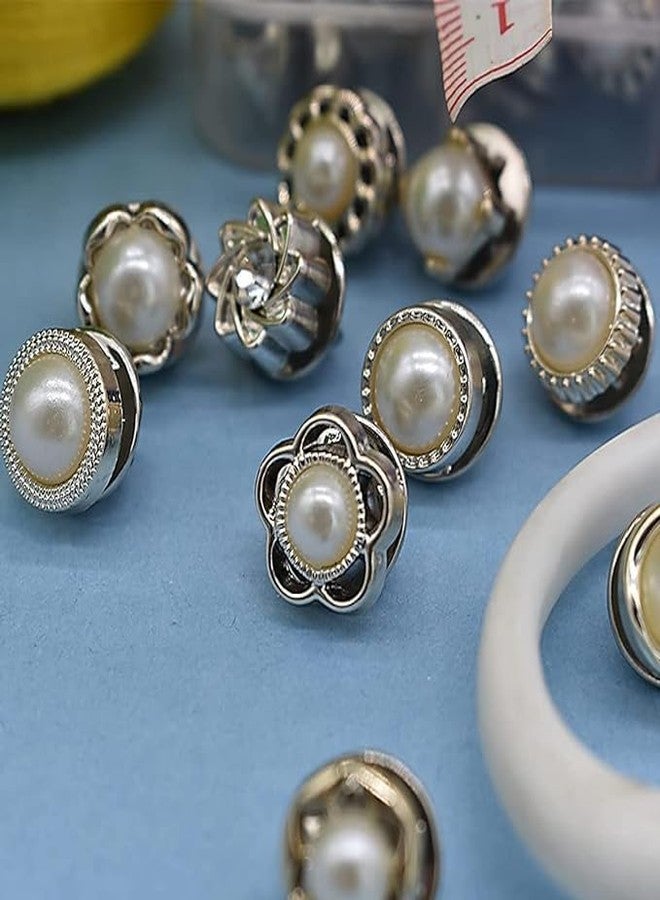 ELEGAR 30pcs Pearl Buttons Brooch Buttons Cover Up Brooch Pins Mini Safety Shirt Buttons for Cardigan Saree Dress Hats, - Image 5